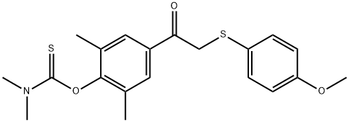 1-(4-{2-[(4-methoxyphenyl)sulfanyl]acetyl}-2,6-dimethylphenoxy)-N,N-dimethylmethanethioamide Structure