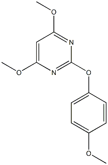 4,6-dimethoxy-2-(4-methoxyphenoxy)pyrimidine Structure