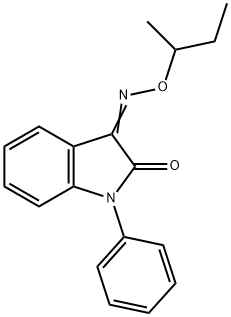 (3Z)-3-[(butan-2-yloxy)imino]-1-phenyl-2,3-dihydro-1H-indol-2-one 구조식 이미지