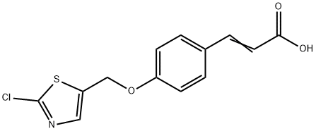 (2E)-3-{4-[(2-chloro-1,3-thiazol-5-yl)methoxy]phenyl}prop-2-enoic acid Structure