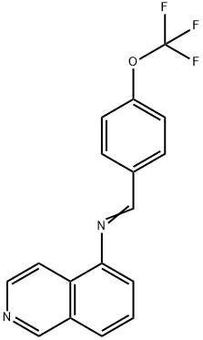 (1E)-N-(isoquinolin-5-yl)-1-[4-(trifluoromethoxy)phenyl]methanimine Structure