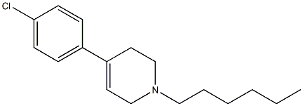 4-(4-chlorophenyl)-1-hexyl-1,2,3,6-tetrahydropyridine 구조식 이미지