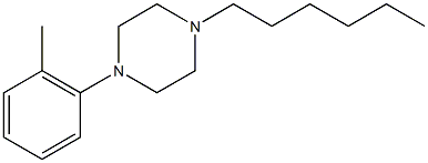 1-hexyl-4-(2-methylphenyl)piperazine Structure