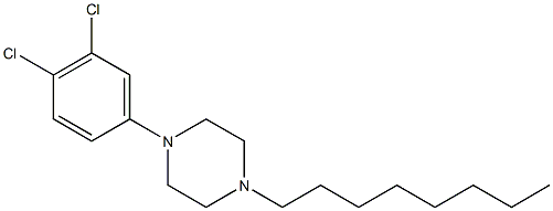 1-(3,4-dichlorophenyl)-4-octylpiperazine Structure