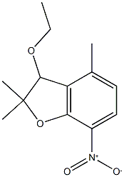 3-ethoxy-2,2,4-trimethyl-7-nitro-2,3-dihydro-1-benzofuran 구조식 이미지