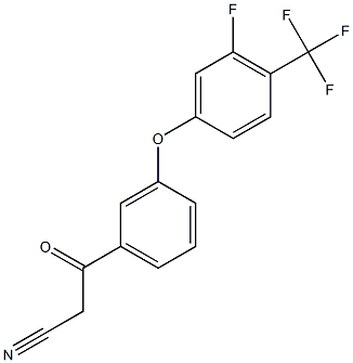 3-{3-[3-fluoro-4-(trifluoromethyl)phenoxy]phenyl}-3-oxopropanenitrile 구조식 이미지