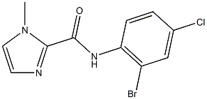 N-(2-bromo-4-chlorophenyl)-1-methyl-1H-imidazole-2-carboxamide 구조식 이미지