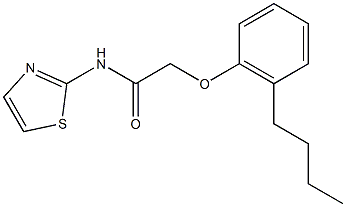 2-(2-butylphenoxy)-N-(1,3-thiazol-2-yl)acetamide 구조식 이미지