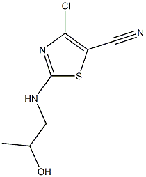 4-chloro-2-[(2-hydroxypropyl)amino]-1,3-thiazole-5-carbonitrile Structure