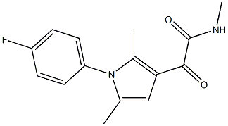 2-[1-(4-fluorophenyl)-2,5-dimethyl-1H-pyrrol-3-yl]-N-methyl-2-oxoacetamide Structure