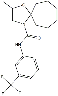 2-methyl-N-[3-(trifluoromethyl)phenyl]-1-oxa-4-azaspiro[4.6]undecane-4-carboxamide Structure