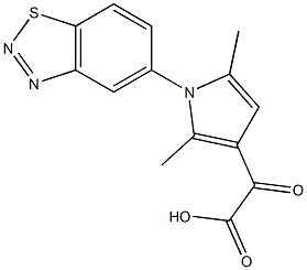 2-[1-(1,2,3-benzothiadiazol-5-yl)-2,5-dimethyl-1H-pyrrol-3-yl]-2-oxoacetic acid Structure