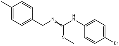 (Z)-N'-(4-bromophenyl)-N-[(4-methylphenyl)methyl](methylsulfanyl)methanimidamide Structure