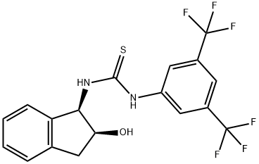 N-[3,5-bis(trifluoroMethyl)phenyl]-N'-[(1R,2S)-2,3-dihydro-2-hydroxy-1H-inden-1-yl]-Thiourea 구조식 이미지