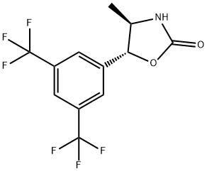 (4r,5r)-5-[3,5-bis(trifluoromethyl)phenyl]-4-methyl-1,3-oxazolidin-2-one 구조식 이미지