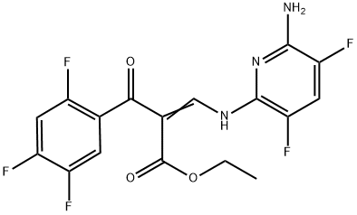 benzenepropanoic acid, α-[[(6-amino-3,5-difluoro-2-pyridinyl)amino]methylene]-2,4,5-trifluoro-β-oxo-, ethyl ester 구조식 이미지