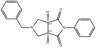 (3aR,6aS)-5-benzyl-2-phenyl-octahydropyrrolo[3,4-c]pyrrole-1,3-dione 구조식 이미지