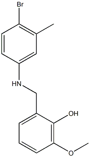 2-{[(4-bromo-3-methylphenyl)amino]methyl}-6-methoxyphenol 구조식 이미지