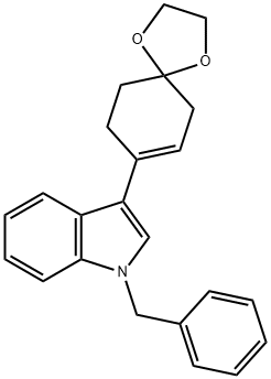 1-benzyl-3-(1,4-dioxaspiro[4.5]dec-7-en-8-yl)-1H-indole 구조식 이미지