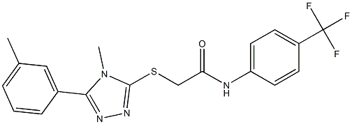 2-{[4-methyl-5-(3-methylphenyl)-4H-1,2,4-triazol-3-yl]sulfanyl}-N-[4-(trifluoromethyl)phenyl]acetamide Structure