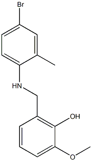 2-{[(4-bromo-2-methylphenyl)amino]methyl}-6-methoxyphenol 구조식 이미지