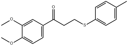 1-(3,4-dimethoxyphenyl)-3-[(4-methylphenyl)sulfanyl]propan-1-one 구조식 이미지