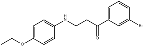 1-(3-bromophenyl)-3-[(4-ethoxyphenyl)amino]propan-1-one Structure