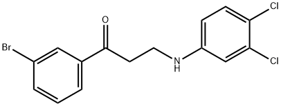1-(3-bromophenyl)-3-[(3,4-dichlorophenyl)amino]propan-1-one Structure