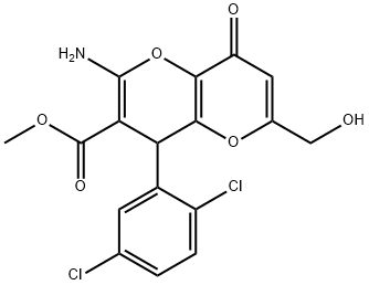 methyl 2-amino-4-(2,5-dichlorophenyl)-6-(hydroxymethyl)-8-oxo-4,8-dihydropyrano[3,2-b]pyran-3-carboxylate Structure