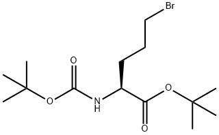 5-Bromo-N-[(tert-butoxy)carbonyl]-L-norvaline tert-butyl ester Structure