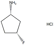 Cyclopentanamine, 3-fluoro-, hydrochloride (1:1), (1S,3R)- Structure