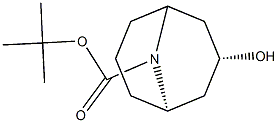 9-Azabicyclo[3.3.1]nonane-9-carboxylic acid, 3-hydroxy-, 1,1-dimethylethyl ester, (3-exo)- Structure