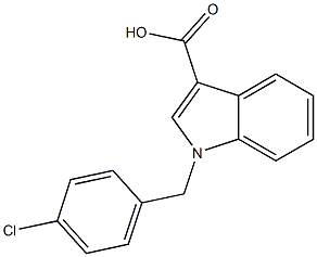 1-[(4-chlorophenyl)methyl]-1H-indole-3-carboxylic acid Structure