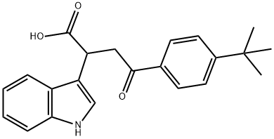 4-[4-(tert-butyl)phenyl]-2-(1H-indol-3-yl)-4-oxobutanoic acid Structure