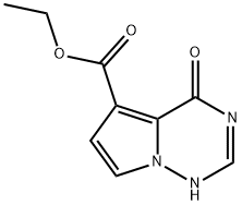 Pyrrolo[2,1-f][1,2,4]triazine-5-carboxylic acid, 1,4-dihydro-4-oxo-, ethyl ester 구조식 이미지