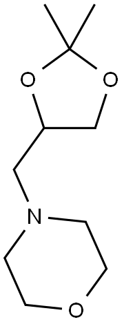 4-[(2,2-dimethyl-1,3-dioxolan-4-yl)methyl]morpholine 구조식 이미지