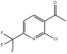 1-(2-chloro-6-(trifluoromethyl)pyridin-3-yl)ethanone Structure