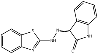 1H-indole-2,3-dione 3-(1,3-benzothiazol-2-ylhydrazone) 구조식 이미지