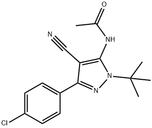 N-[1-(tert-butyl)-3-(4-chlorophenyl)-4-cyano-1H-pyrazol-5-yl]acetamide Structure