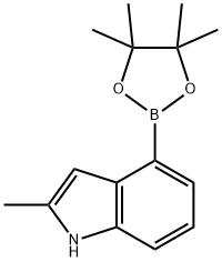 2-methyl-4-(tetramethyl-1,3,2-dioxaborolan-2-yl)-1H-indole 구조식 이미지