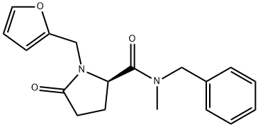 (2R)-N-benzyl-1-[(furan-2-yl)methyl]-N-methyl-5-oxopyrrolidine-2-carboxamide Structure