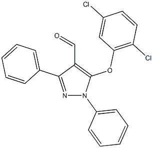 5-(2,5-dichlorophenoxy)-1,3-diphenyl-1H-pyrazole-4-carbaldehyde 구조식 이미지