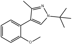 1-(tert-butyl)-4-(2-methoxyphenyl)-3-methyl-1H-pyrazole 구조식 이미지