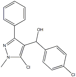 (5-chloro-1-methyl-3-phenyl-1H-pyrazol-4-yl)(4-chlorophenyl)methanol Structure