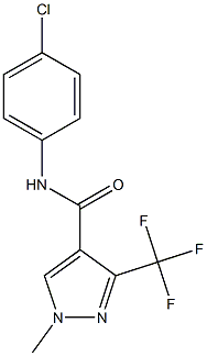 N-(4-chlorophenyl)-1-methyl-3-(trifluoromethyl)-1H-pyrazole-4-carboxamide 구조식 이미지