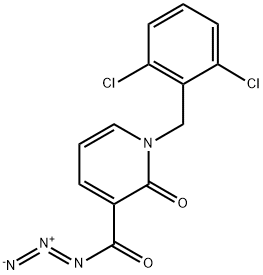 1-[(2,6-dichlorophenyl)methyl]-2-oxo-1,2-dihydropyridine-3-carbonyl azide 구조식 이미지