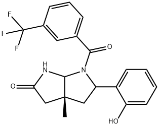 (3aR)-5-(2-hydroxyphenyl)-3a-methyl-6-[3-(trifluoromethyl)benzoyl]-octahydropyrrolo[2,3-b]pyrrol-2-one Structure