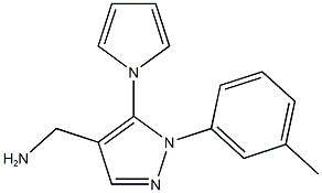 [1-(3-methylphenyl)-5-(1H-pyrrol-1-yl)-1H-pyrazol-4-yl]methanamine 구조식 이미지