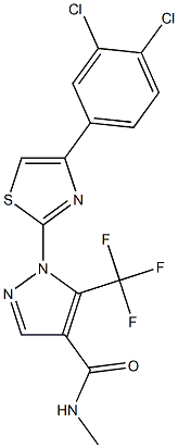 1-[4-(3,4-dichlorophenyl)-1,3-thiazol-2-yl]-N-methyl-5-(trifluoromethyl)-1H-pyrazole-4-carboxamide 구조식 이미지