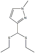 ethyl (ethylsulfanyl)(1-methyl-1H-pyrazol-3-yl)methyl sulfide Structure